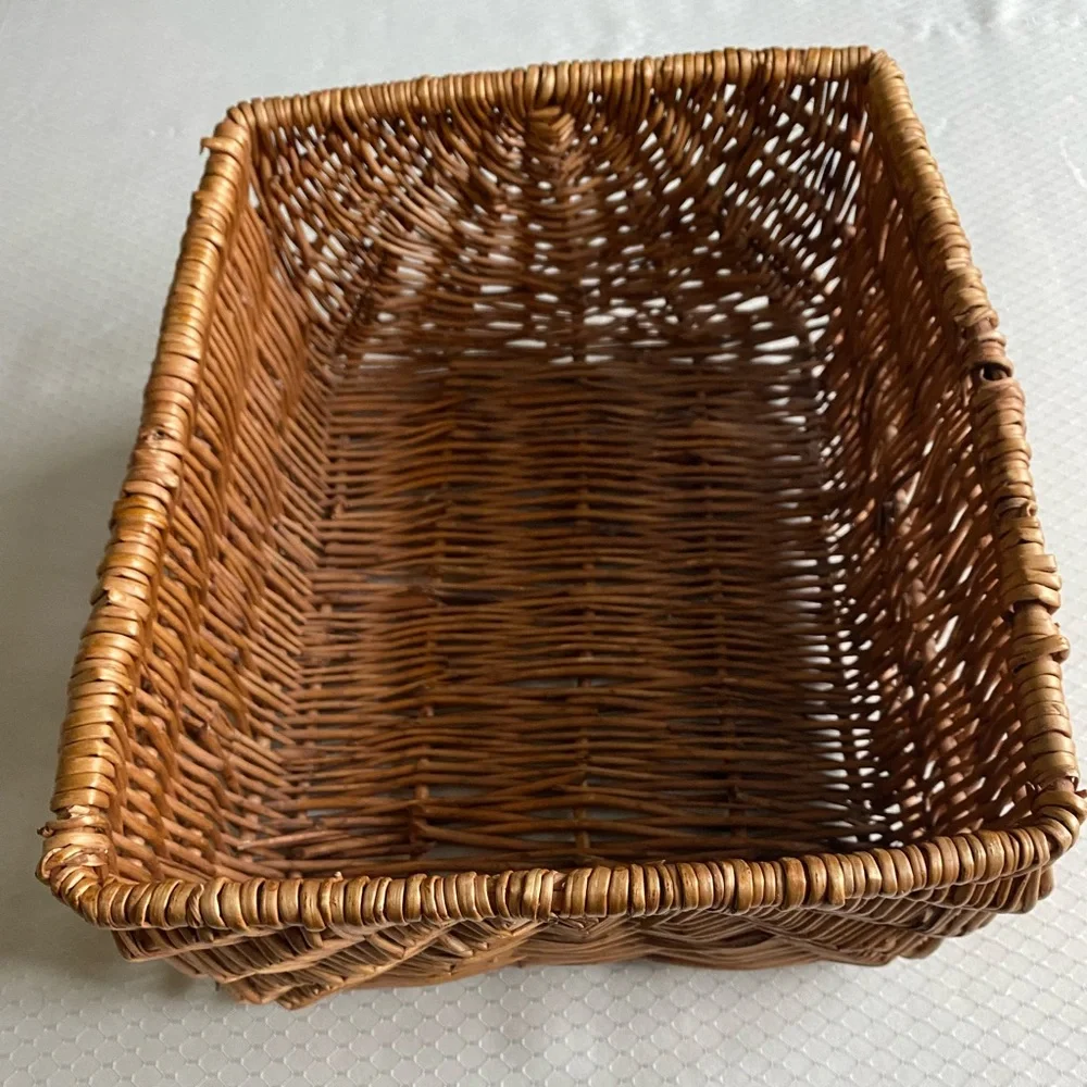 VTG Woven Honey Golden Rectangular Basket